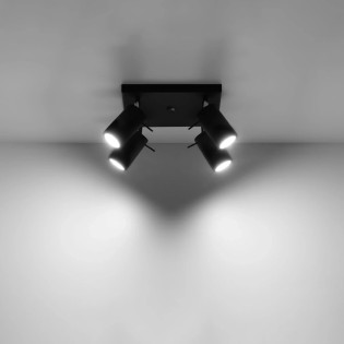 Ceiling light Vinivi, black, 4 lights