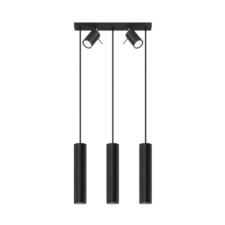 Pendant light Vinivi, black, 5 lights