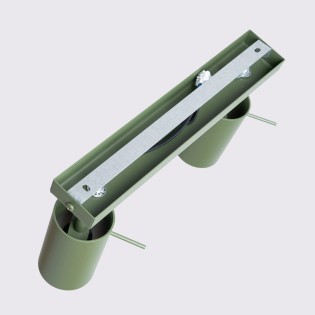 Track light Vinivi, green, 2 lights