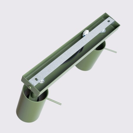 Track light Vinivi, green, 2 lights