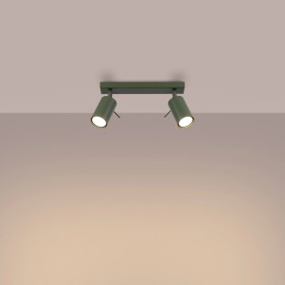 Track light Vinivi, green, 2 lights