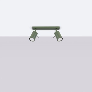 Track light Vinivi, green, 2 lights