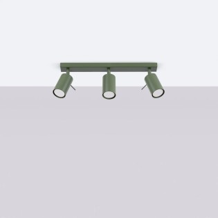 Track light Vinivi, green, 3 lights