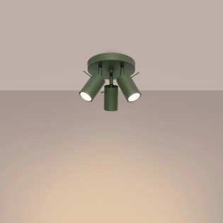 Ceiling light Vinivi, green, 3 lights