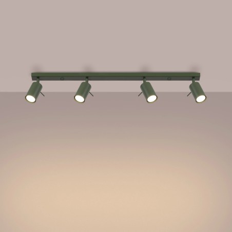 Track light Vinivi, green, 4 lights