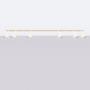 Track light Vinivi, beige, 6 lights