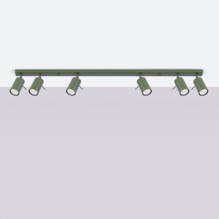 Track light Vinivi, green, 6 lights