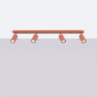 Track light Vinivi, red, 4 lights