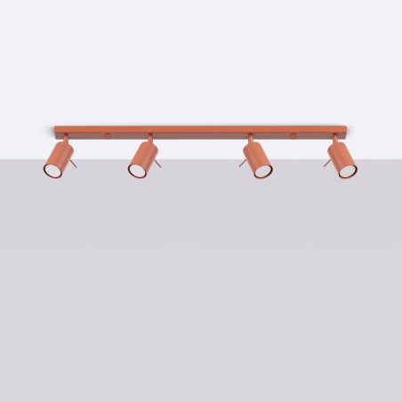 Track light Vinivi, red, 4 lights