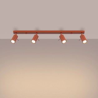 Track light Vinivi, red, 4 lights