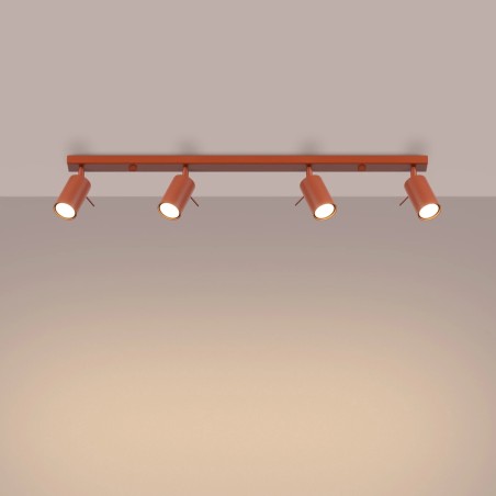 Track light Vinivi, red, 4 lights