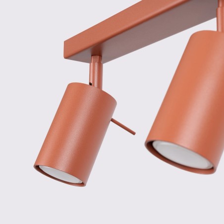 Track light Vinivi, red, 6 lights