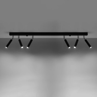 Koin light bar, black, 6 lights