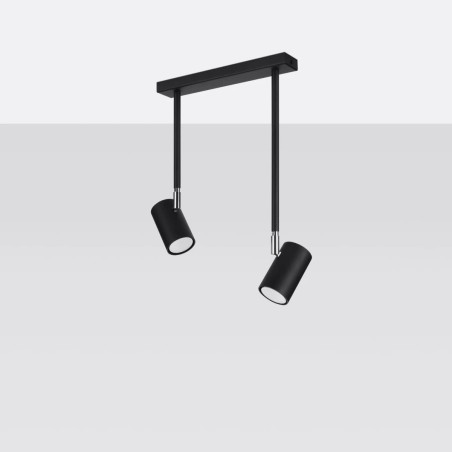 Rika light bar, black, 2 lights