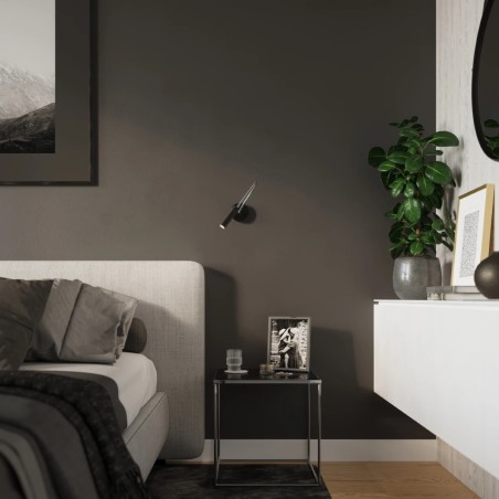 Wall light Asni, black