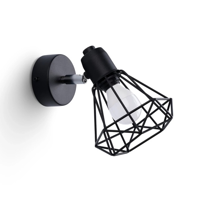 Wall light Mozosa, black, 1 light