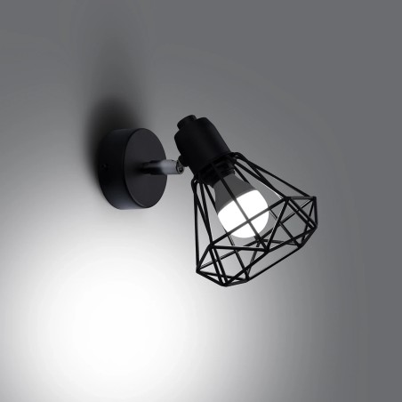 Wall light Mozosa, black, 1 light