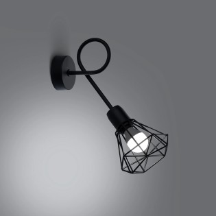 Wall light Mozosa L, black, 1 light