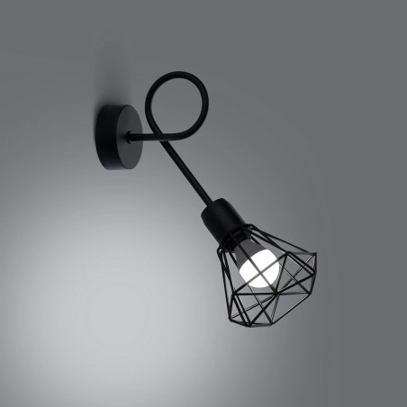 Wall light Mozosa L, black, 1 light