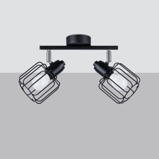 Wall spotlight Naxa, black, 2 lights