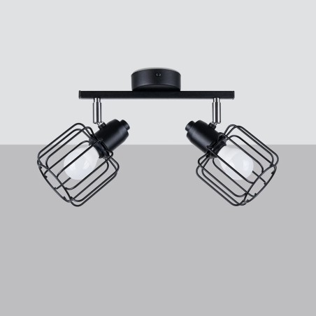 Wall spotlight Naxa, black, 2 lights