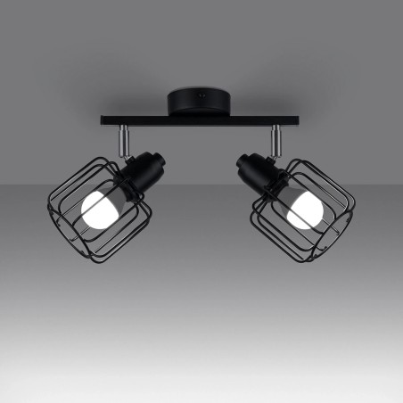 Wall spotlight Naxa, black, 2 lights