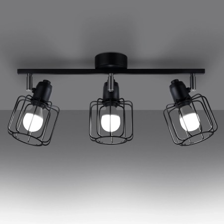 Wall spotlight Naxa, black, 3 lights