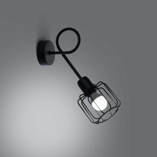 Wall light Naxa L, black, 1 light