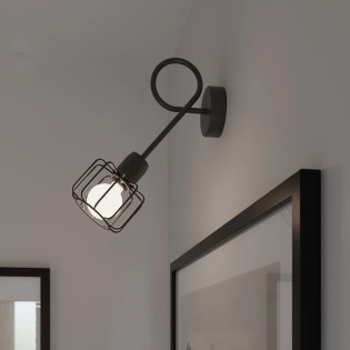 Wall light Naxa L, black, 1 light