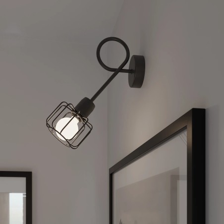 Wall light Naxa L, black, 1 light