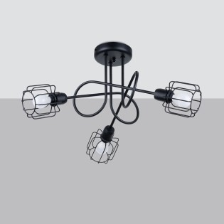 Ceiling lamp Naxa, black, 3 lights