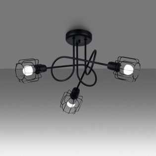 Ceiling lamp Naxa, black, 3 lights