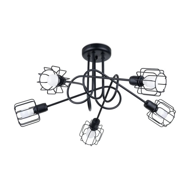 Ceiling lamp Naxa, black, 5 lights