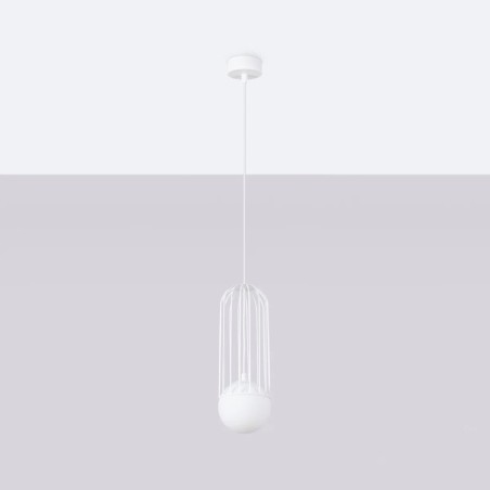 Pendant lamp Zovolu, white, 1 light