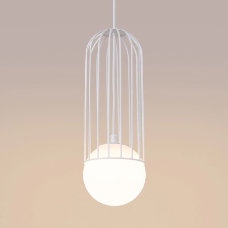 Pendant lamp Zovolu, white, 1 light