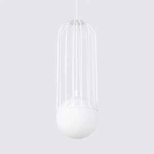 Pendant lamp Zovolu, white, 1 light