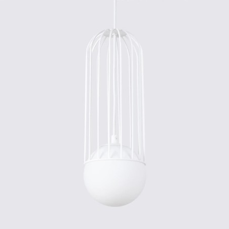 Pendant lamp Zovolu, white, 1 light