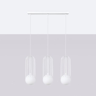 Pendant lamp Zovolu, white, 3 lights