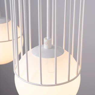 Pendant lamp Zovolu, white, 3 lights
