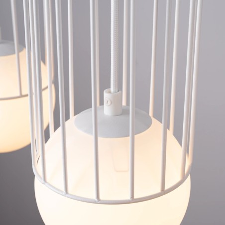 Pendant lamp Zovolu, white, 3 lights