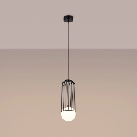 Pendant lamp Zovolu, black, 1 light