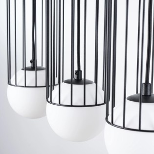 Pendant lamp Zovolu, black, 3 lights