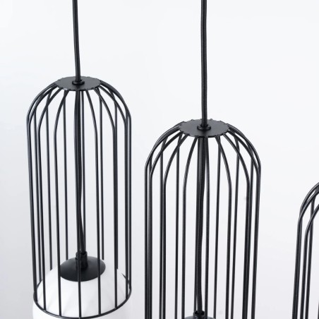 Pendant lamp Zovolu, black, 3 lights
