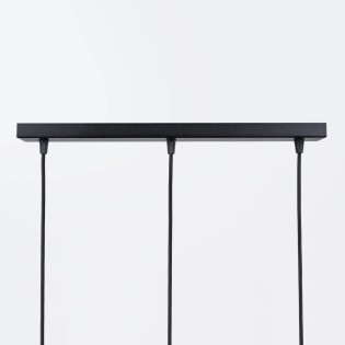 Pendant lamp Zovolu, black, 3 lights
