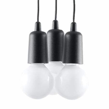 Pendant lamp Tina, black, 3 lights