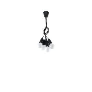 Pendant lamp Tina, black, 5 lights
