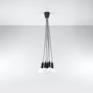 Pendant lamp Tina, black, 5...