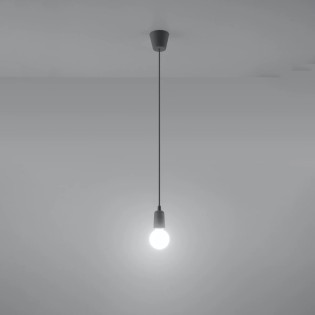 Pendant lamp Tina, gray, 1 light