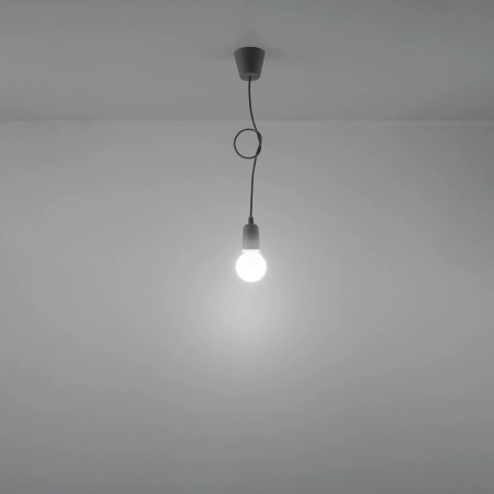Pendant lamp Tina, gray, 1 light