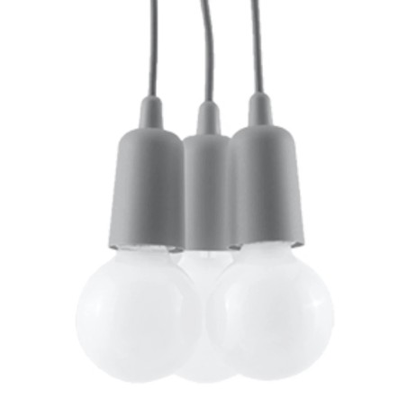 Pendant lamp Tina, gray, 3 lights